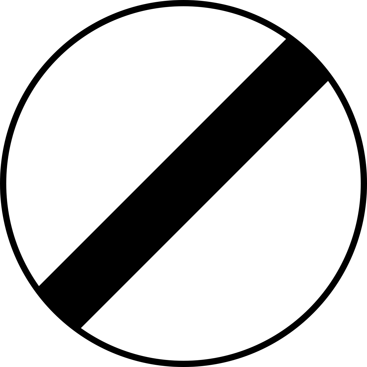 Край на забраните и ограничение на максималната скорост на движение, въведени с пътни знаци